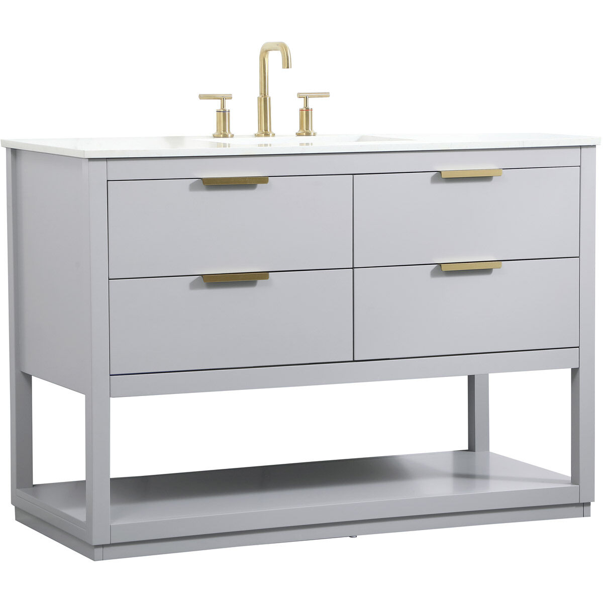 Larkin 48 X 22 X 34 inch Grey Vanity Sink Set