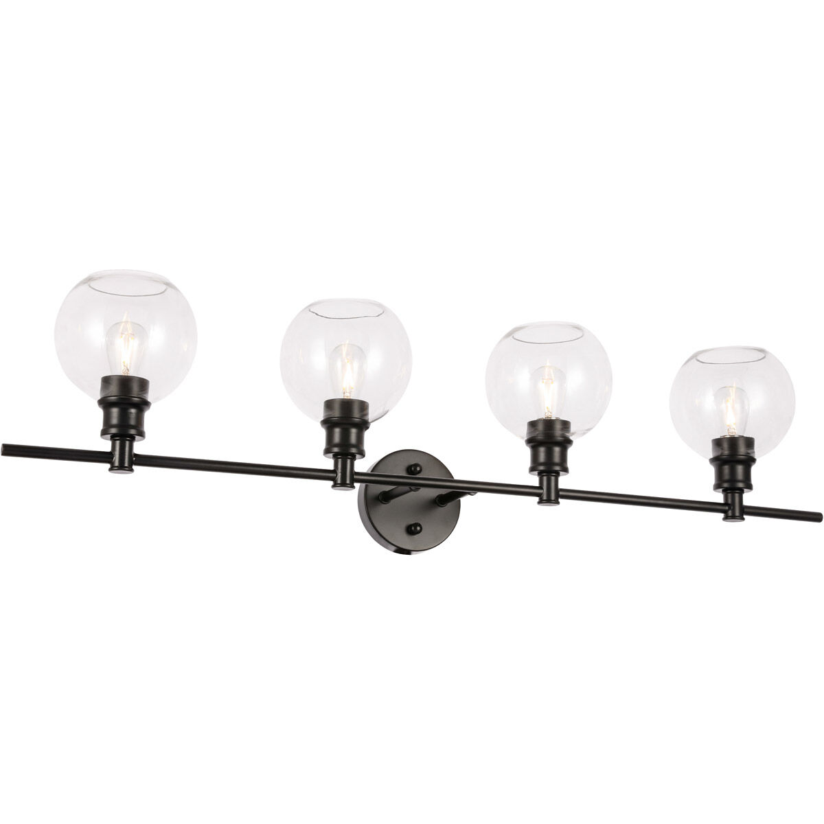 Syracuse 4 Light 38 inch Black Wall sconce Wall Light