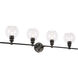 Collier 4 Light 38 inch Black Wall sconce Wall Light