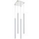 Forest LED 9.5 inch Chrome Chandelier Ceiling Light in 4, 15, Chrome Steel