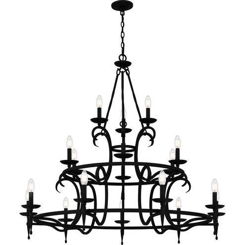 Octavia 18 Light 46 inch Earth Black Chandelier Ceiling Light