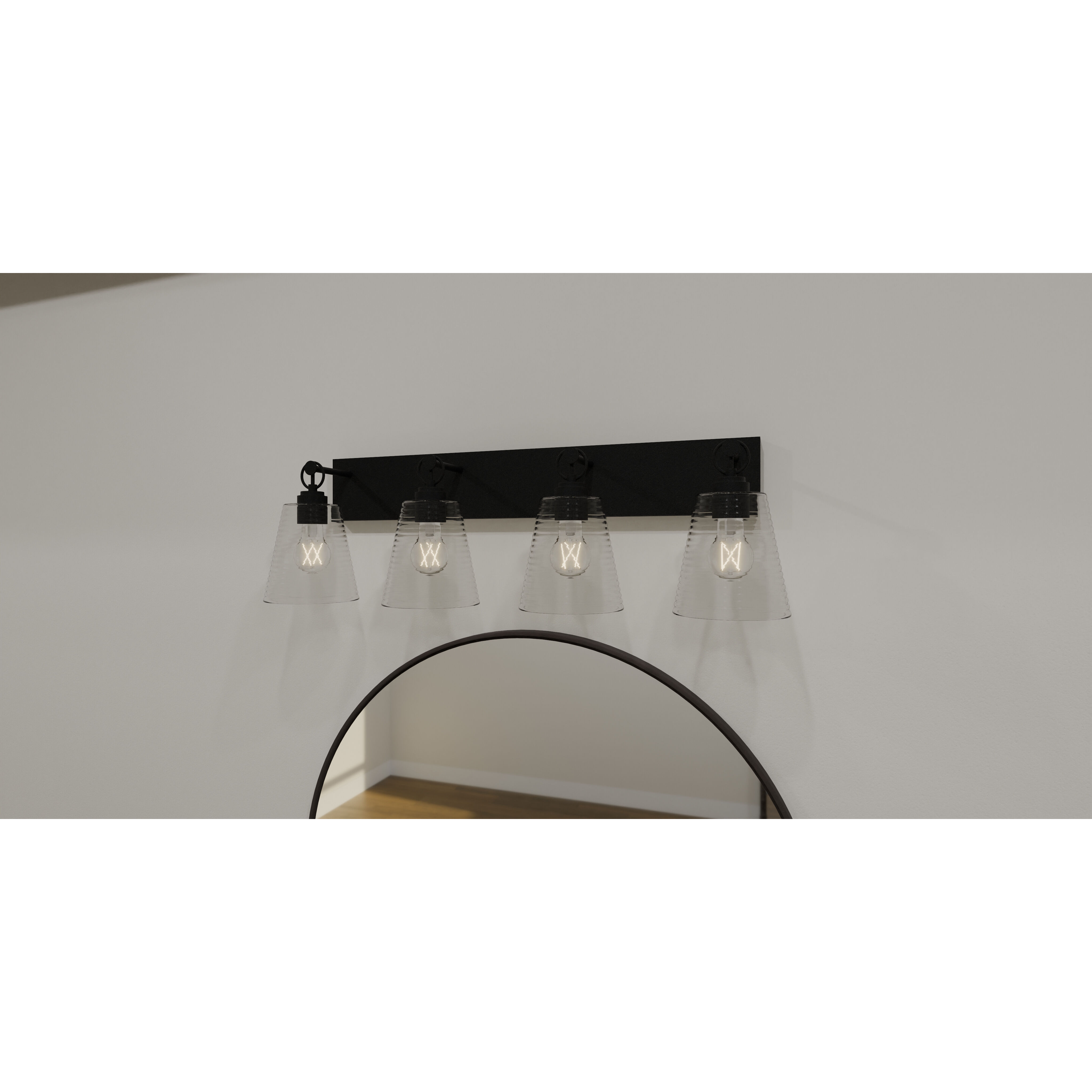 Dacosta 4 Light 33 inch Earth Black Bath Light Wall Light, Extra Large
