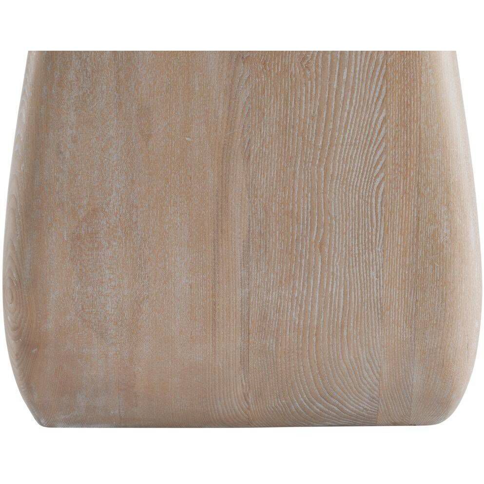 Melt 48 inch Cerused Natural Wood and White Marble Entry Table