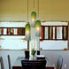 Envisage VI 1 Light 4 inch Chrome Mini Pendant Ceiling Light in Grooved Blue Green