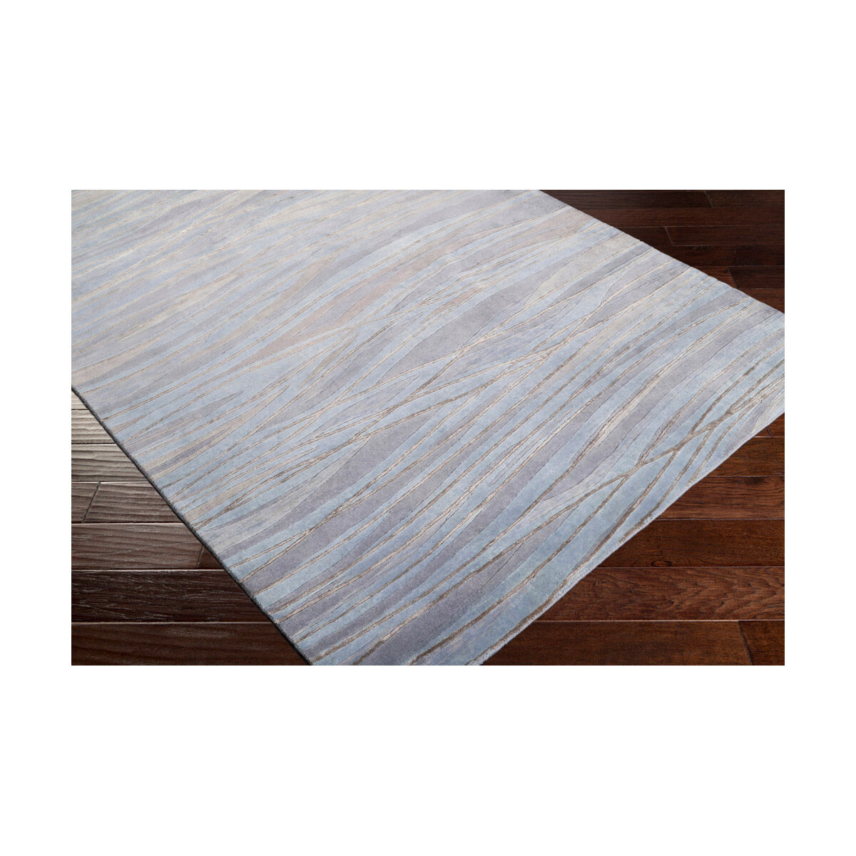 Shibui 36 X 24 inch Denim/Taupe/Khaki/Ivory/Camel Rugs, Semi-Worsted New Zealand Wool and Viscose