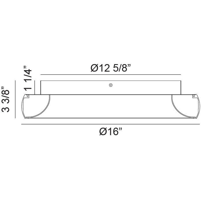 Maverick LED 16 inch Matte Black Flush Mount Ceiling Light