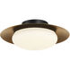 Zinola LED 15 inch Sand Coal and Halcyon Gold Flush Mount Ceiling Light