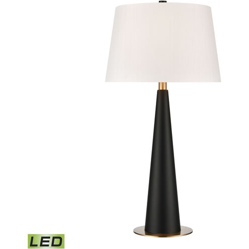 Case In Point 35 inch 9.00 watt Matte Black with Aged Brass Table Lamp Portable Light