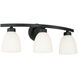 Jameson 3 Light 21 inch Matte Black Vanity Light Wall Light