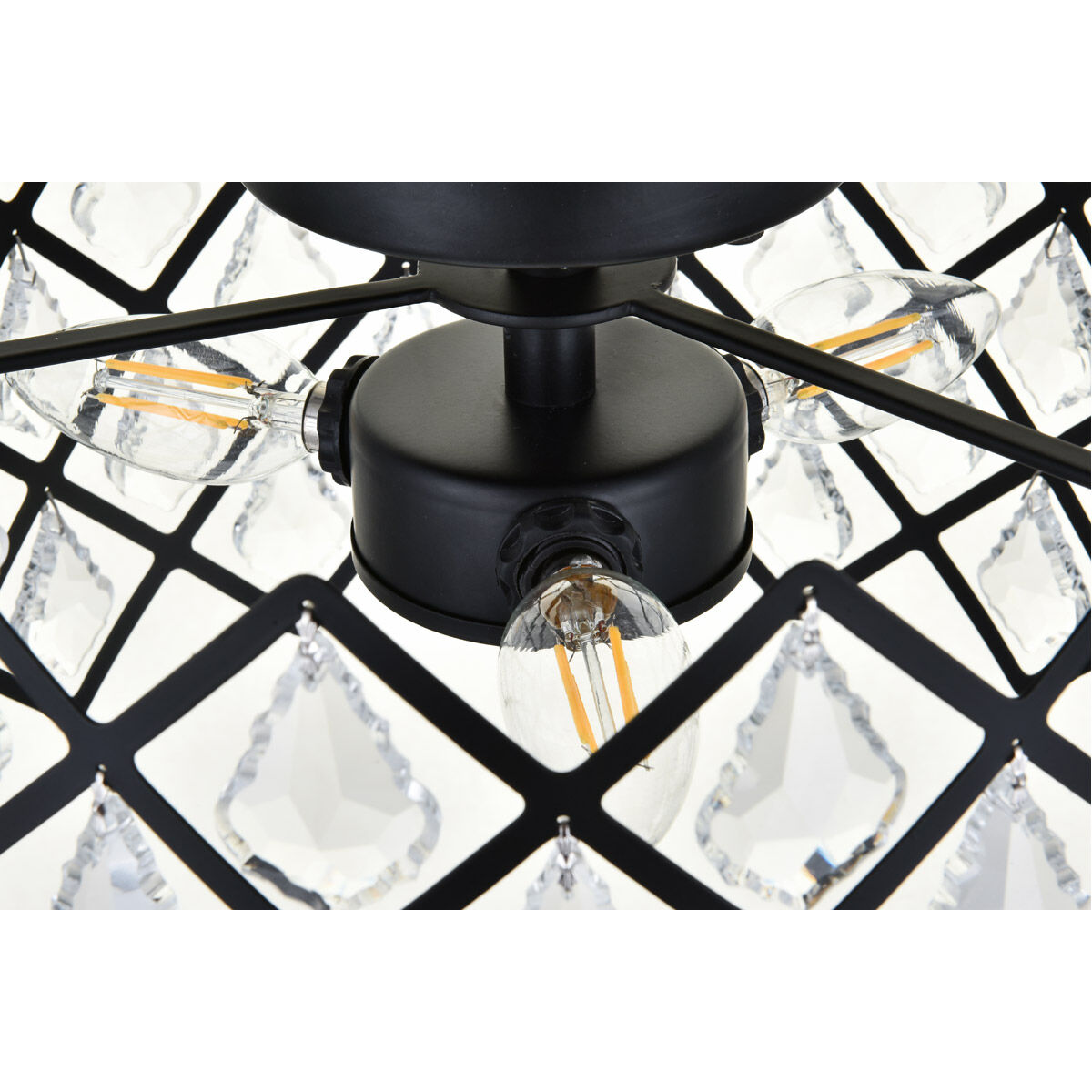 Lyla 3 Light 13 inch Black Flush Mount Ceiling Light