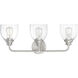 Vale 3 Light 24 inch Satin Nickel Bathroom Vanity Light Wall Light, Essentials