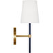 kate spade new york Monroe Sconce Wall Light in Burnished Brass with Navy