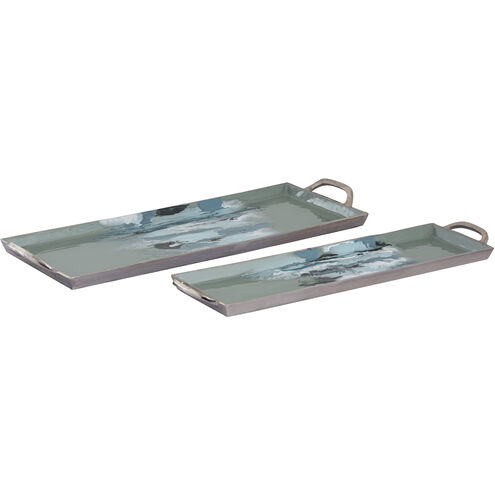 Spindrift Seafoam Green Enamel and Nickel Tray