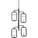 Bar None 6 Light 16 inch Aged Gold and Rustic Bronze Foyer Pendant Ceiling Light