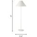 Kelly by Kelly Wearstler Contra 60 inch 60 watt Soft Linen Floor Lamp Portable Light