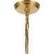 Marin 1 Light 10.5 inch Satin Brass with White Pendant Ceiling Light