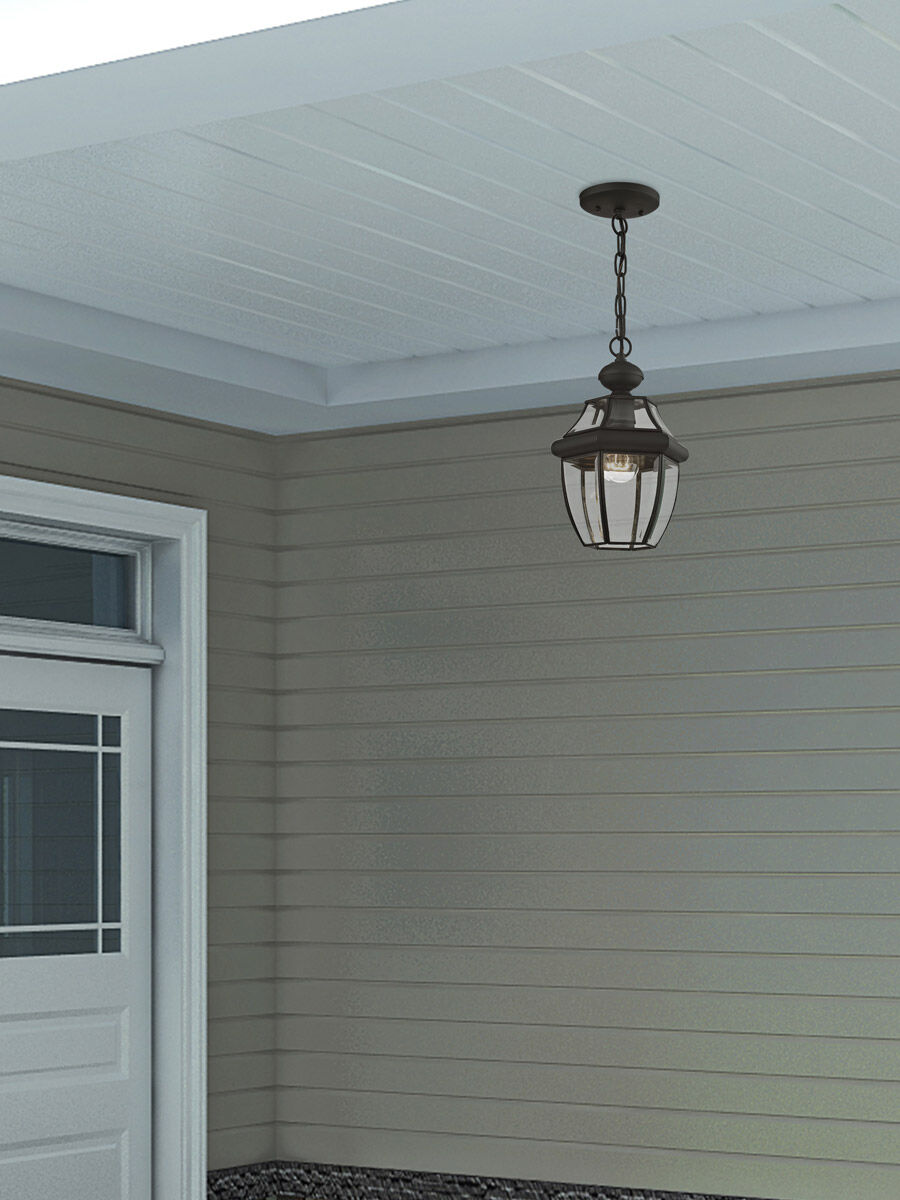 Monterey 1 Light 9 inch Black Outdoor Pendant Lantern 