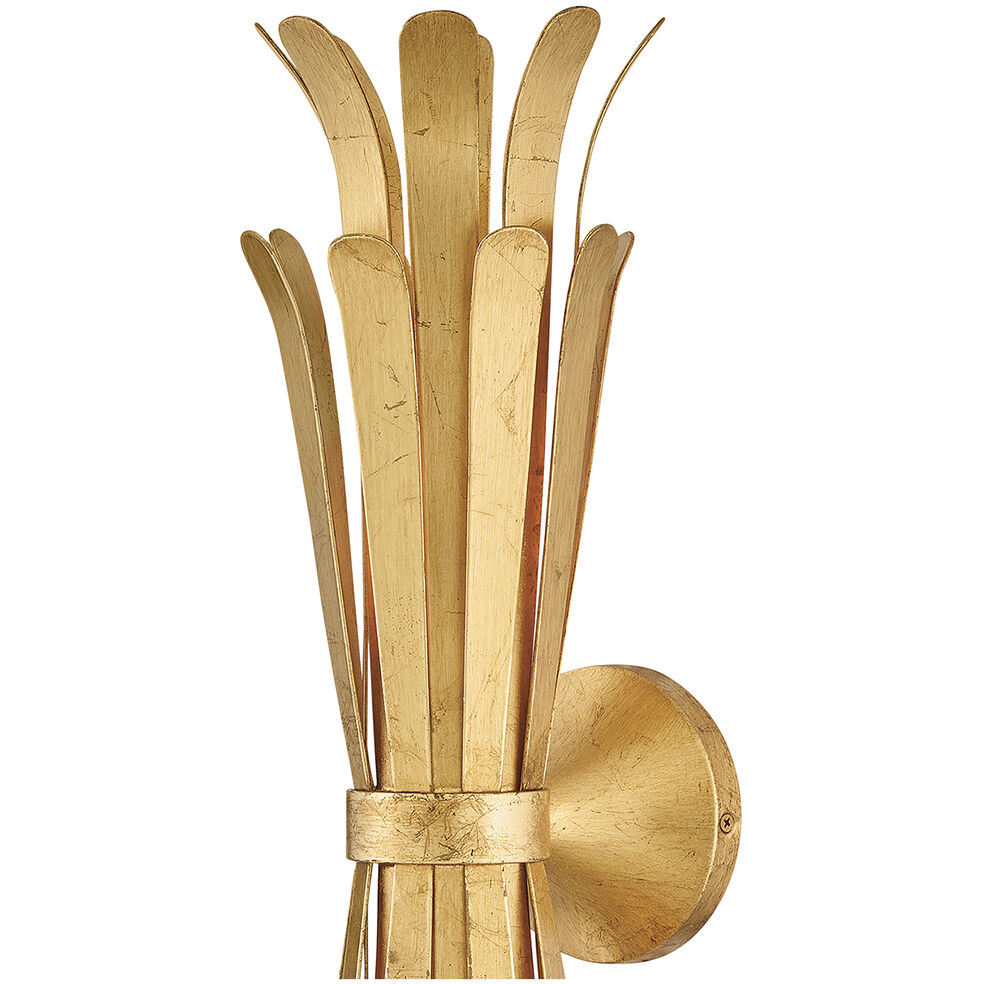 Reina Sconce Wall Light in Distressed Brass