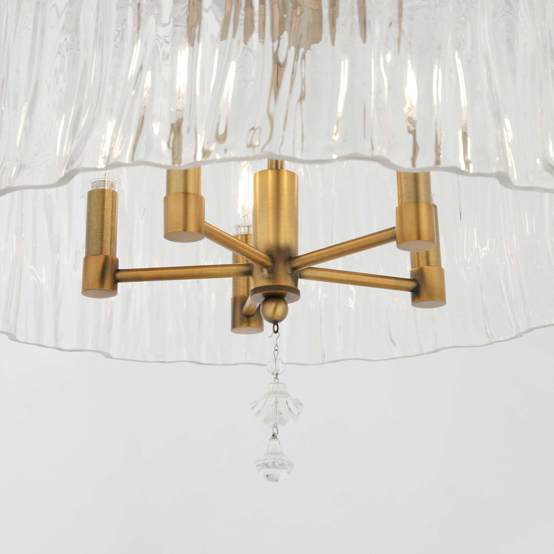 Meriam 5 Light 20 inch Brushed Brass Pendant Ceiling Light