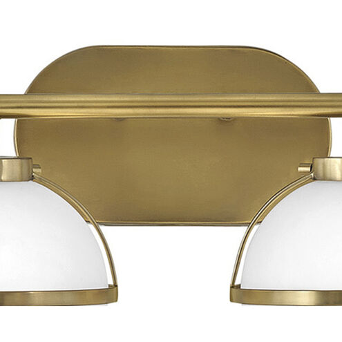 Hollis LED 15 inch Heritage Brass Vanity Light Wall Light