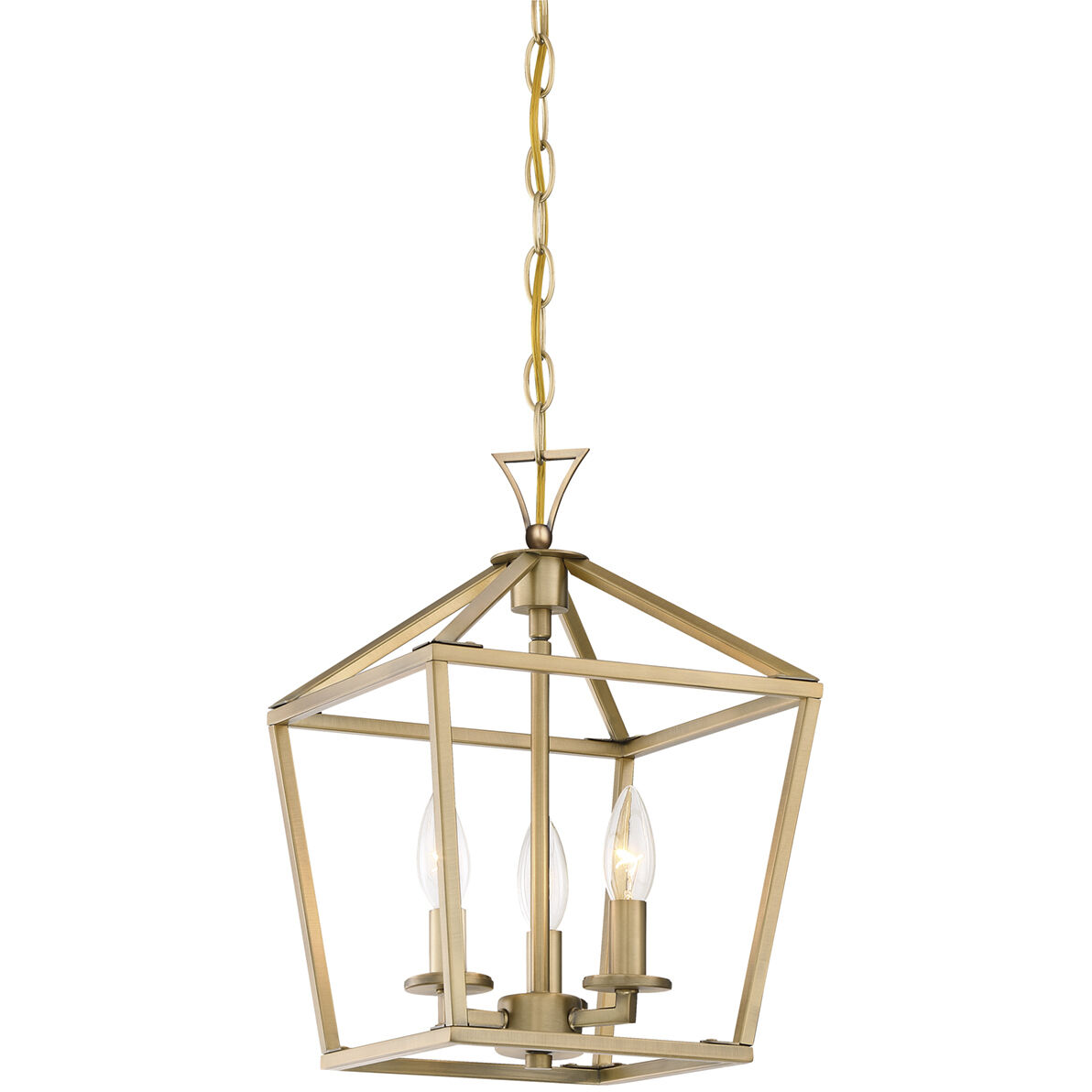 Townsend 3 Light 10 inch Warm Brass Pendant Ceiling Light, Essentials