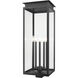 Nova 5 Light 34.25 inch Black Outdoor Post Mount Fixture in Clear Glass