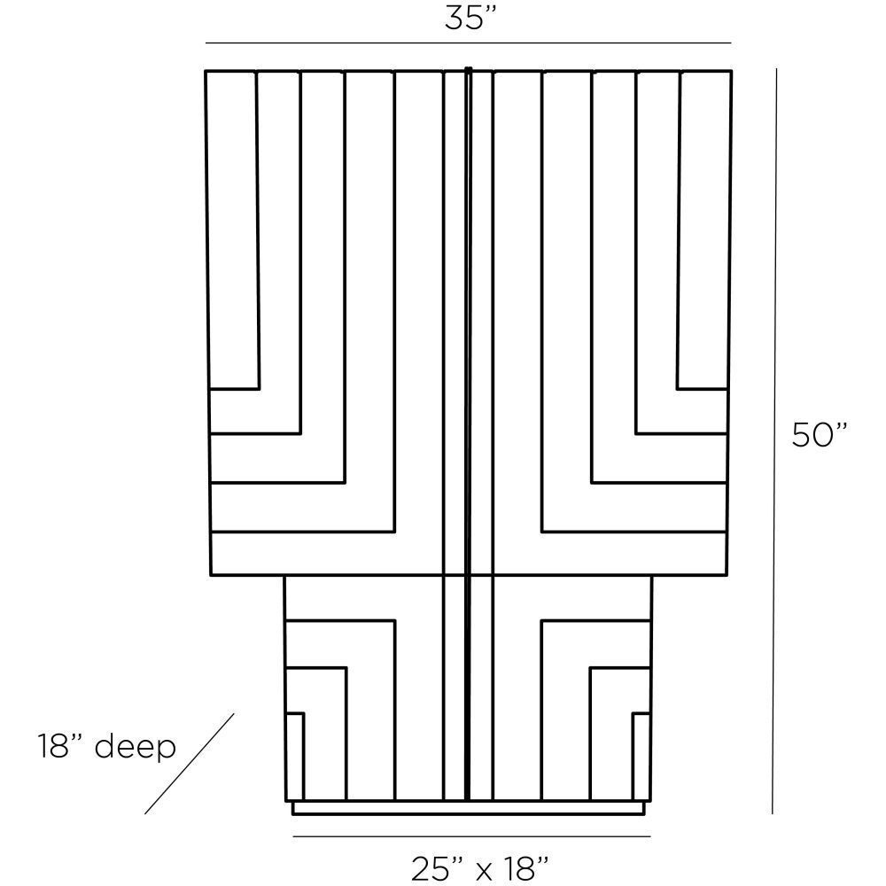 Stella 35 inch Oyster Cocktail Cabinet