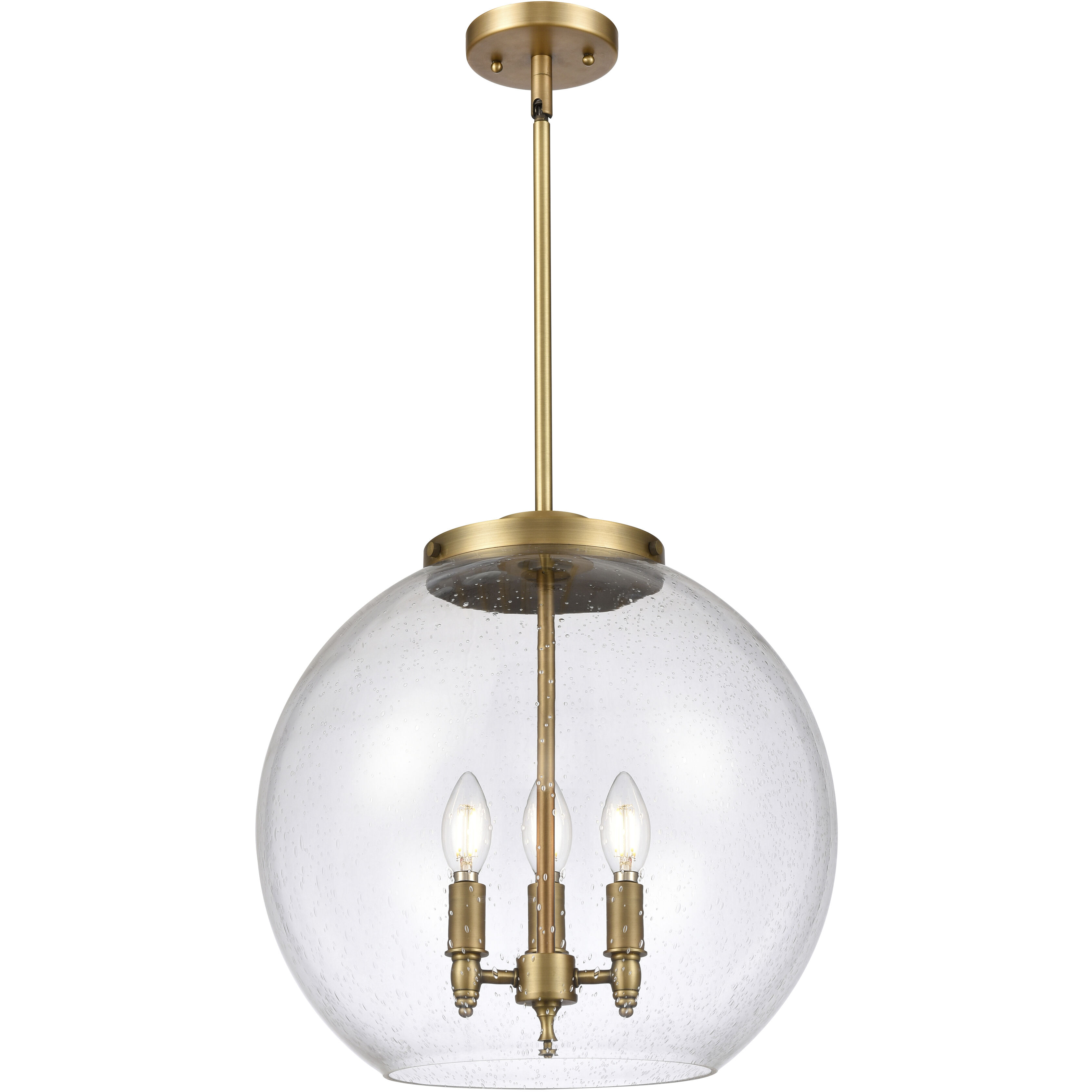 Ballston Athens LED 15.75 inch Brushed Brass Statement Pendant Ceiling Light in Seedy