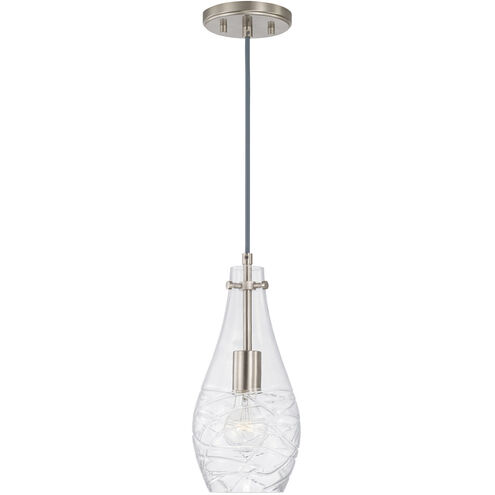 Elijah 1 Light 6 inch Brushed Nickel Pendant Ceiling Light