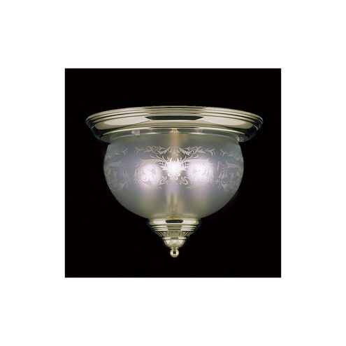 Chancery 3 Light 25 inch Polished Brass Flush Mount Ceiling Light