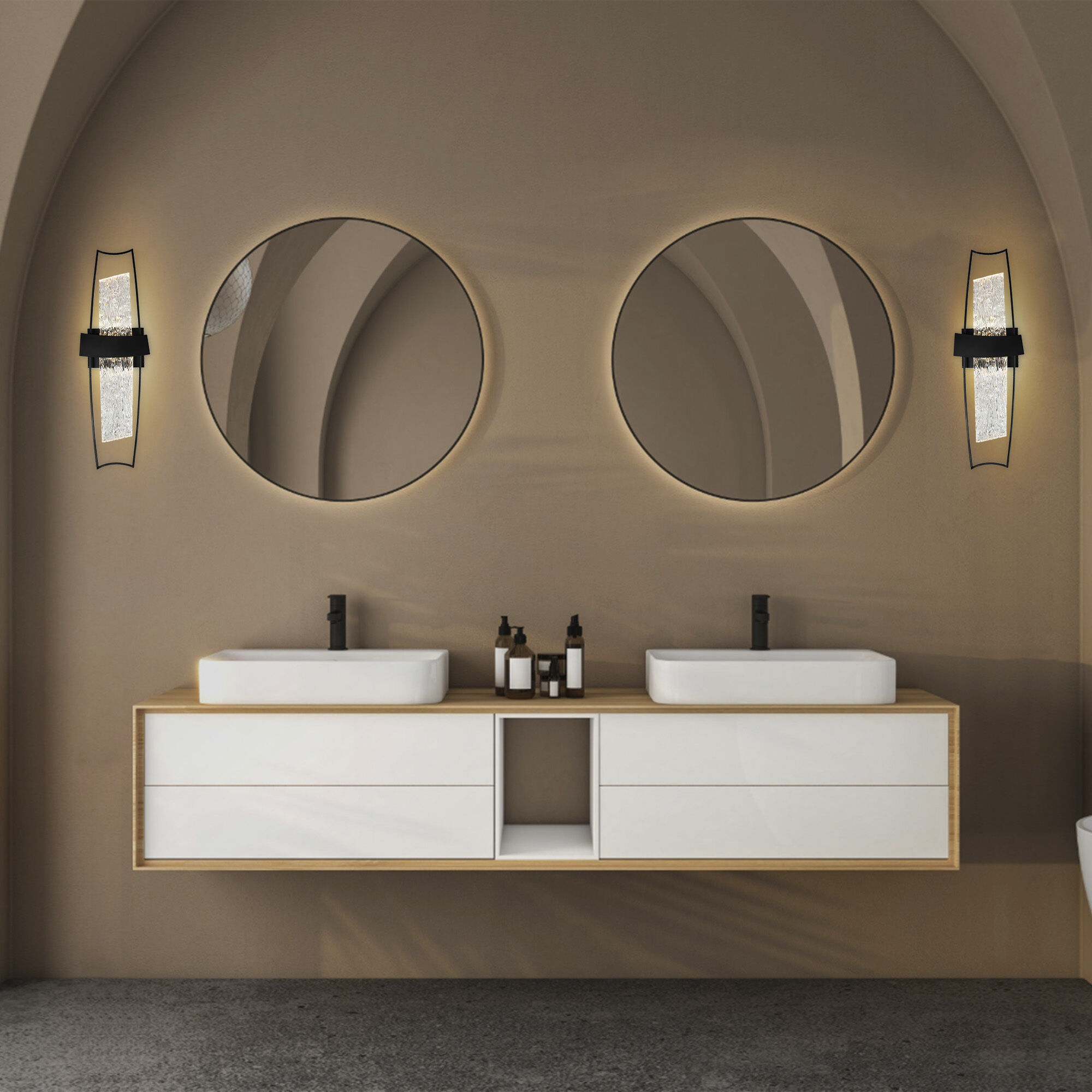 Guadiana LED 8 inch Black Wall Light