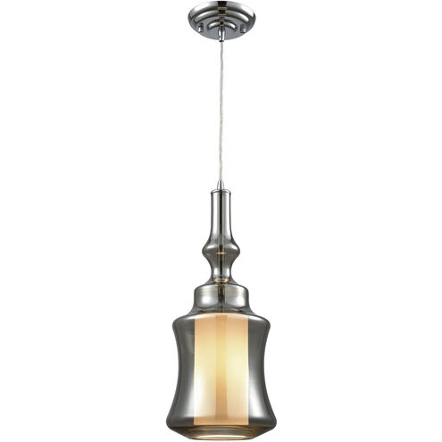 Aloren 1 Light 8 inch Polished Chrome with Silver and White Mini Pendant Ceiling Light
