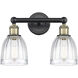 Brookfield 2 Light 14.75 inch Black Antique Brass Bath Vanity Light Wall Light in Clear