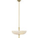 AERIN Pascal LED 19 inch Hand-Rubbed Antique Brass Bowl Pendant Ceiling Light