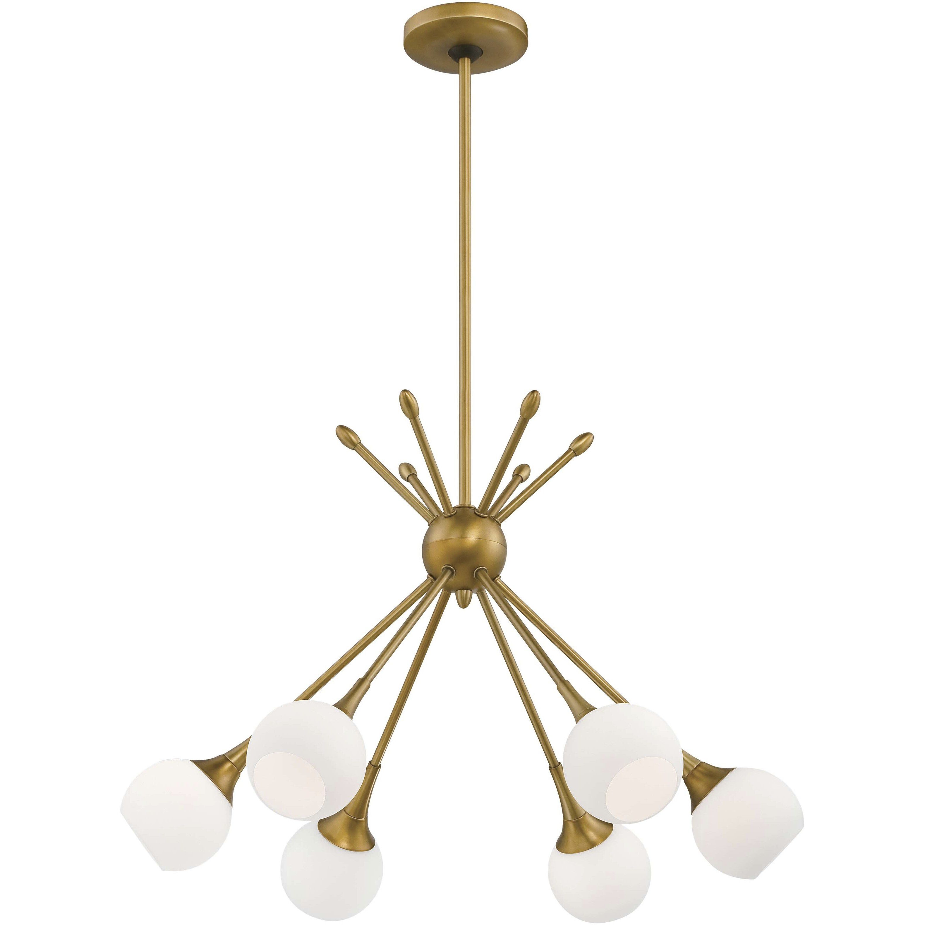 Pontil 6 Light 24 inch Honey Gold Chandelier Ceiling Light