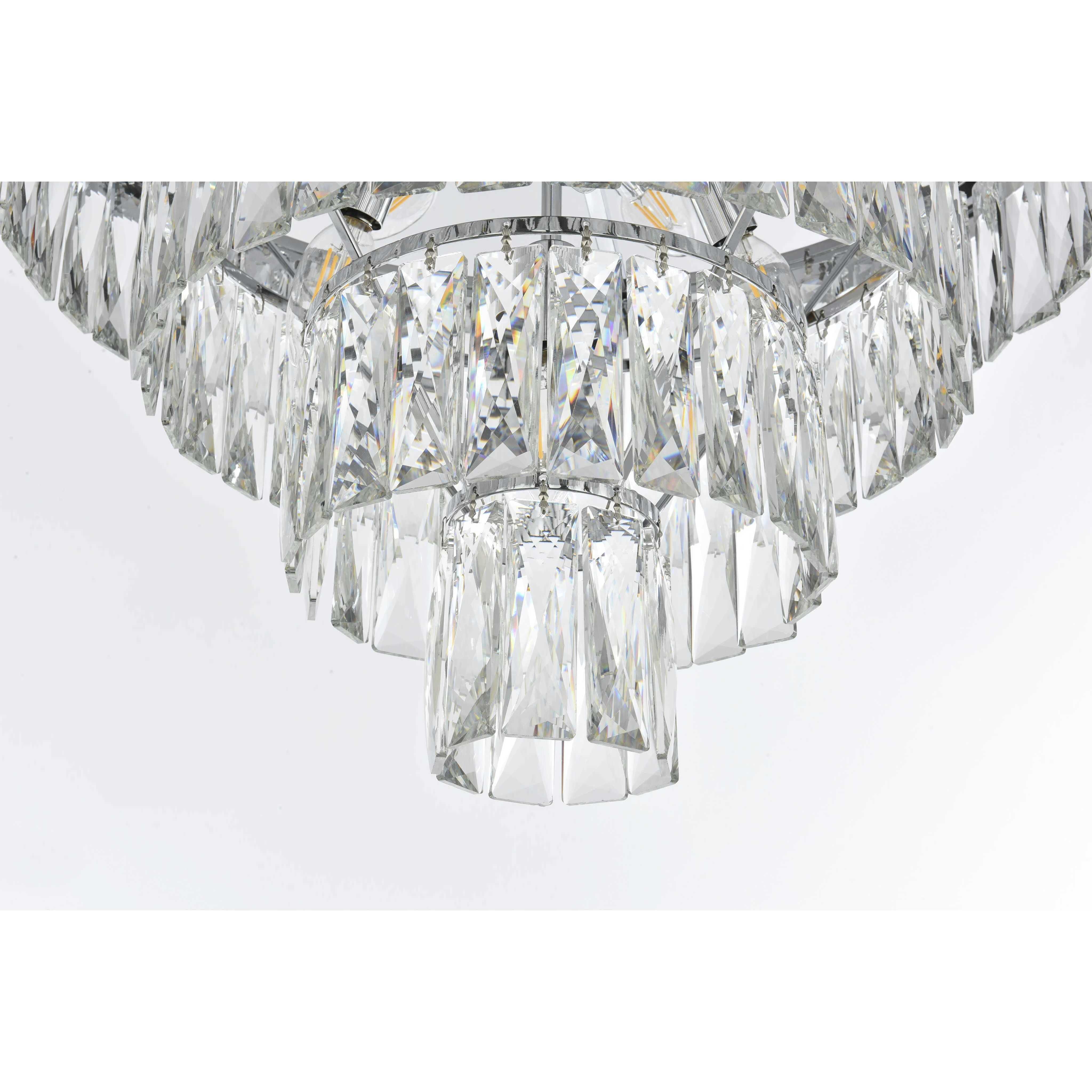 Josephine 10 Light 20 inch Chrome Chandelier Ceiling Light