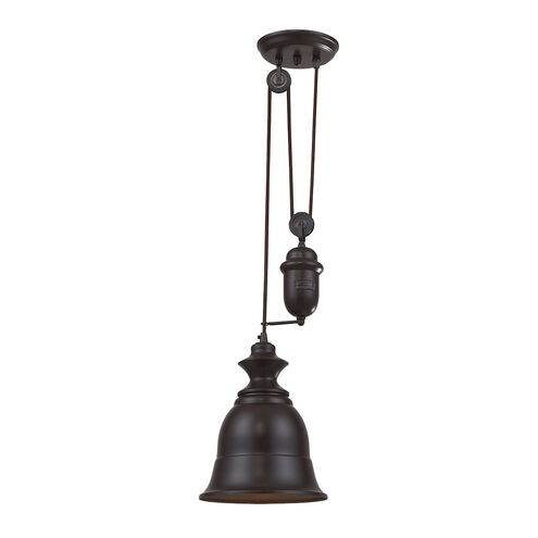 Belle 1 Light 8 inch Oiled Bronze Mini Pendant Ceiling Light