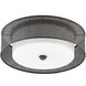 Notte LED 16.5 inch Molé Black Flush Mount Ceiling Light