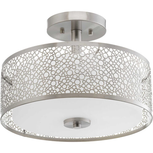 Mingle LED LED 14 inch Brushed Nickel Semi-Flush Mount Ceiling Light, Progress LED