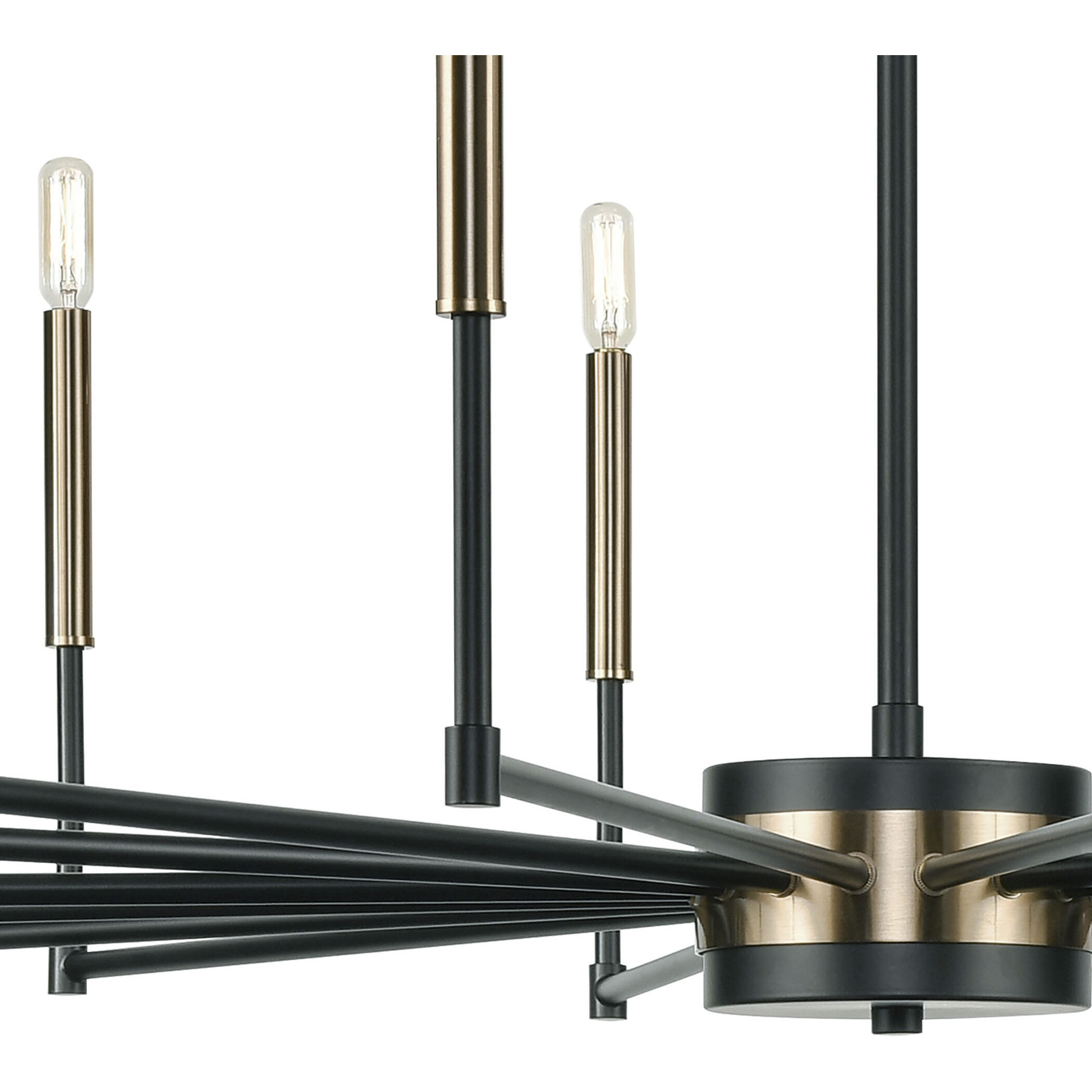 Livingston 16 Light 52 inch Matte Black Chandelier Ceiling Light