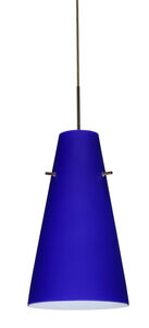 Besa Lighting Cierro LED Bronze Pendant Ceiling Light in Cobalt Blue Matte Glass 1JT-4124CM-LED-BR - Open Box