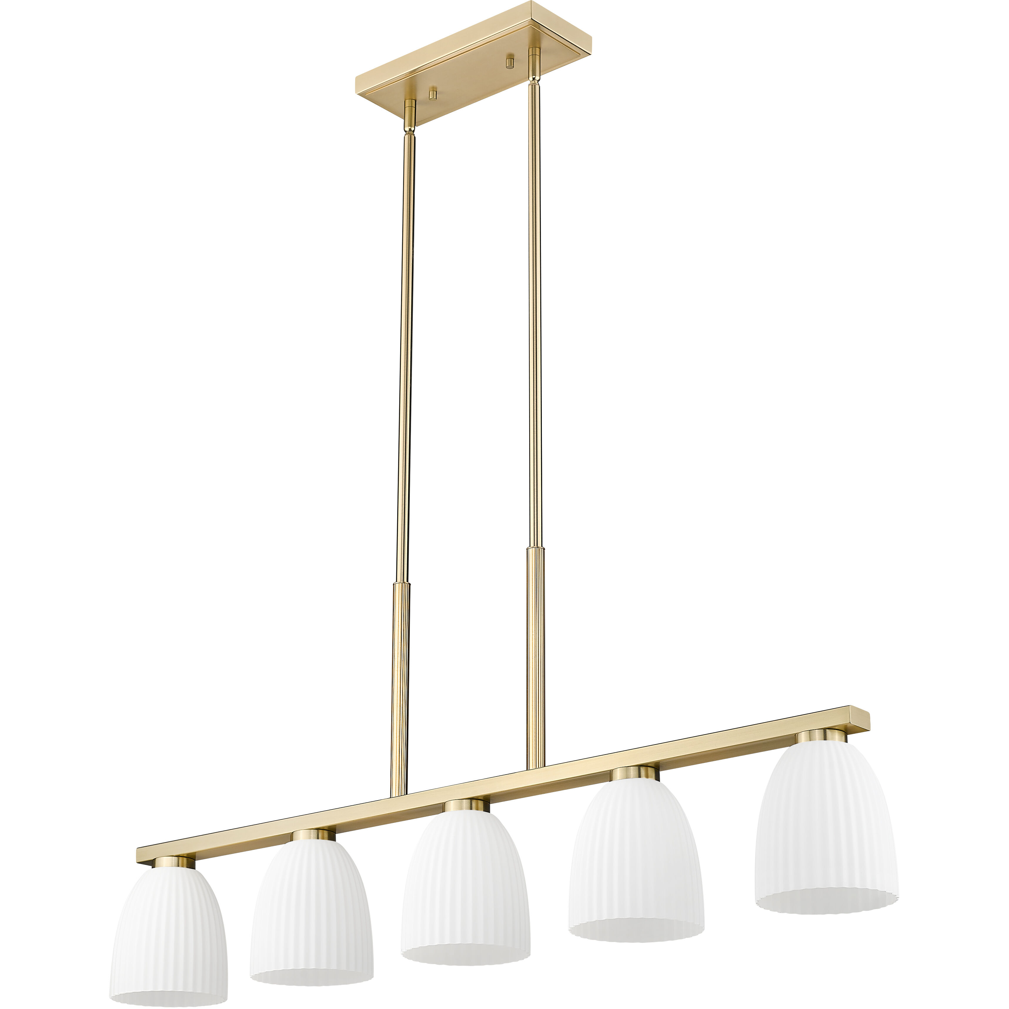 Naya Linear Chandelier Ceiling Light in Modern Gold