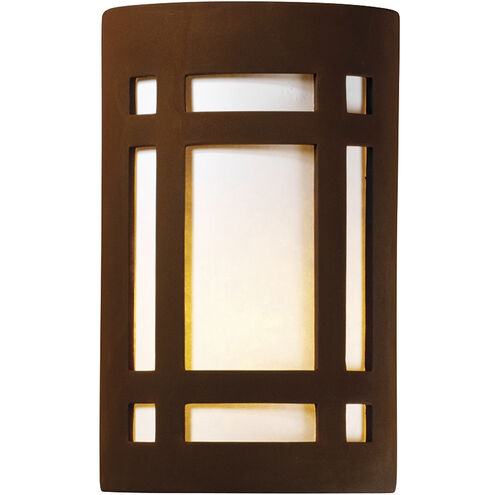 Ambiance 1 Light 5.75 inch Sienna Brown Crackle ADA Wall Sconce Wall Light