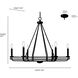 Jody 6 Light 32.5 inch Vintage Brass Chandelier Ceiling Light
