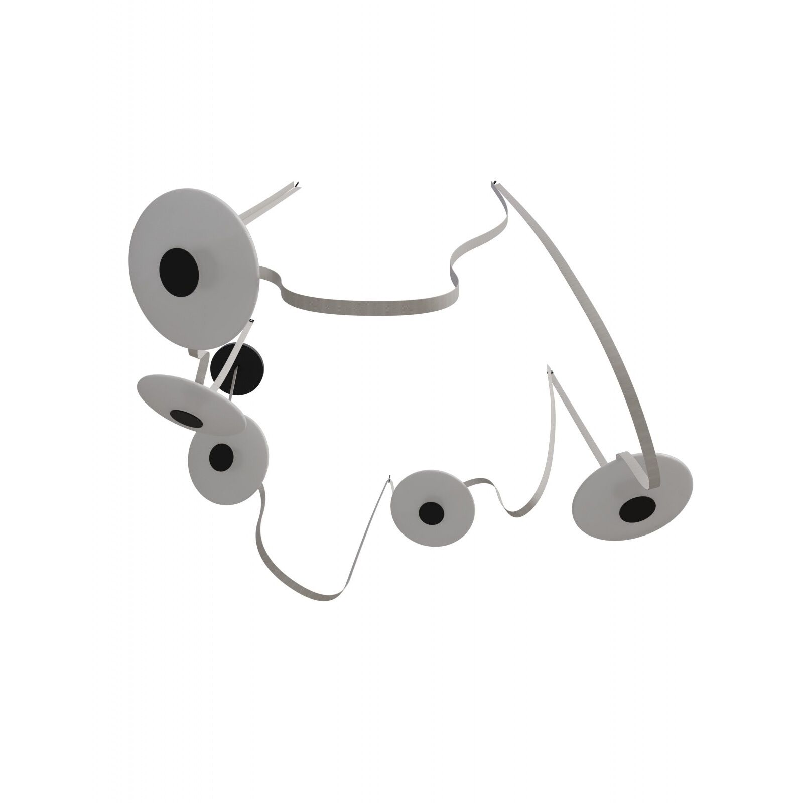 Fremont LED 8.5 inch Ivory and Black Belt Chandelier Ceiling Light