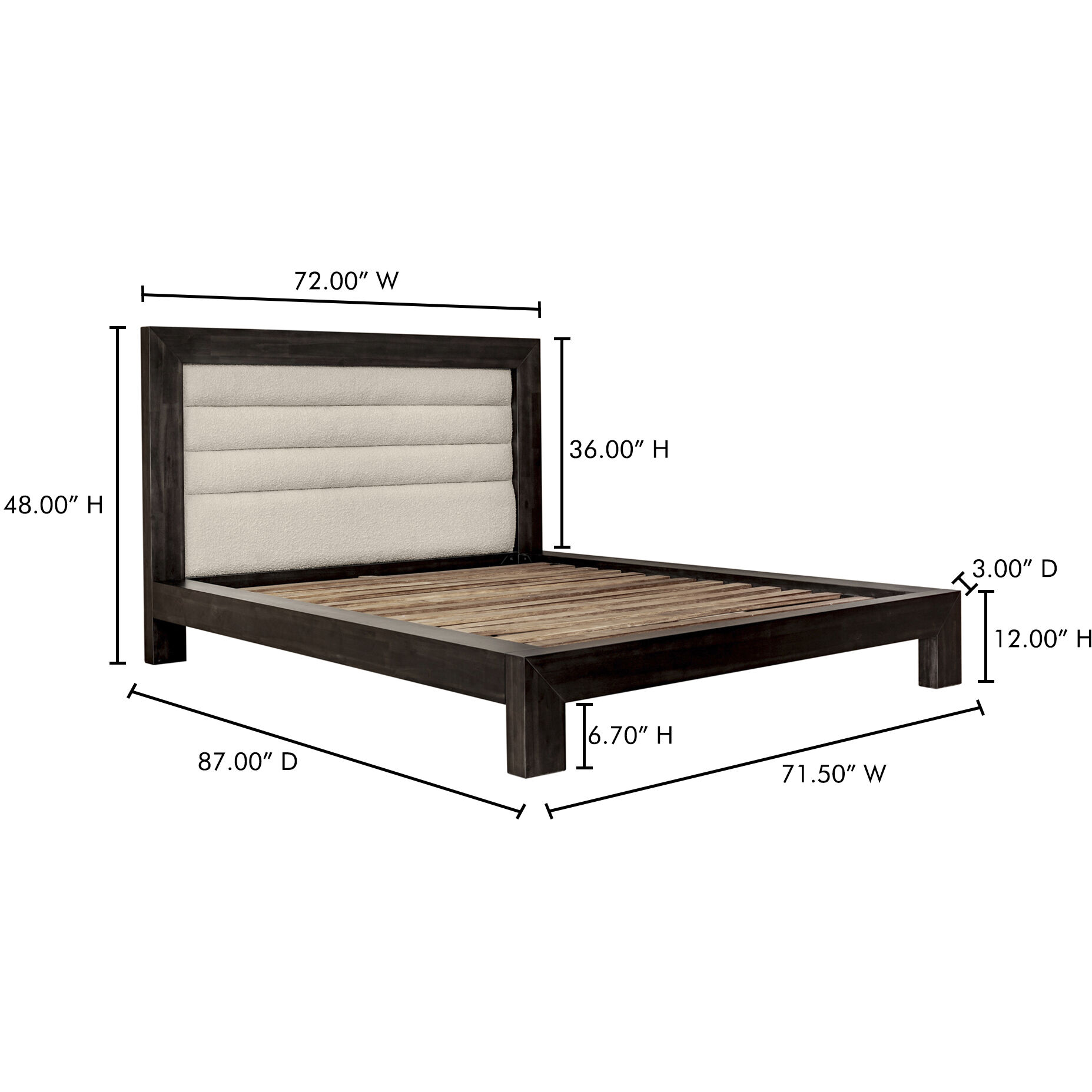 Ashcroft Beige Bed, Queen