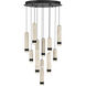 Cambre LED 22 inch Matte Black Multi Drop Chandelier Ceiling Light