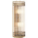 Gulf 2 Light 7.28 inch Antique Brass and Clear Glass Wall Lamp Wall Light, Large
