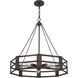 Provo 5 Light 27 inch Oak/Iron Chandelier Ceiling Light