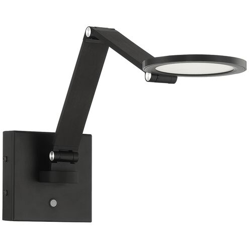 Roundo 21 inch 9.00 watt Black LED Swing Arm Wall Light